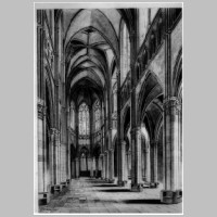 Reims, Saint-Nicaise, Abbatiale Saint-Nicaise de Reims, vue vers le choeur depuis la nef. Restitution par Eugène Auger, (Wikipedia).jpg